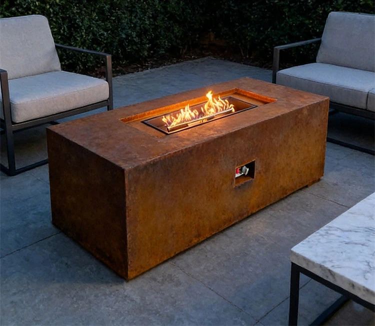 Corten Steel Garden Furniture Outdoor Gas Patio Heater Fire Pit for the Garden or Patio