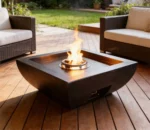Outdoor Galvanized Steel Gas Fire Pit Gas Burner Propane Fire Pit