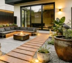 Outdoor Galvanized Steel Gas Fire Pit Gas Burner Propane Fire Pit