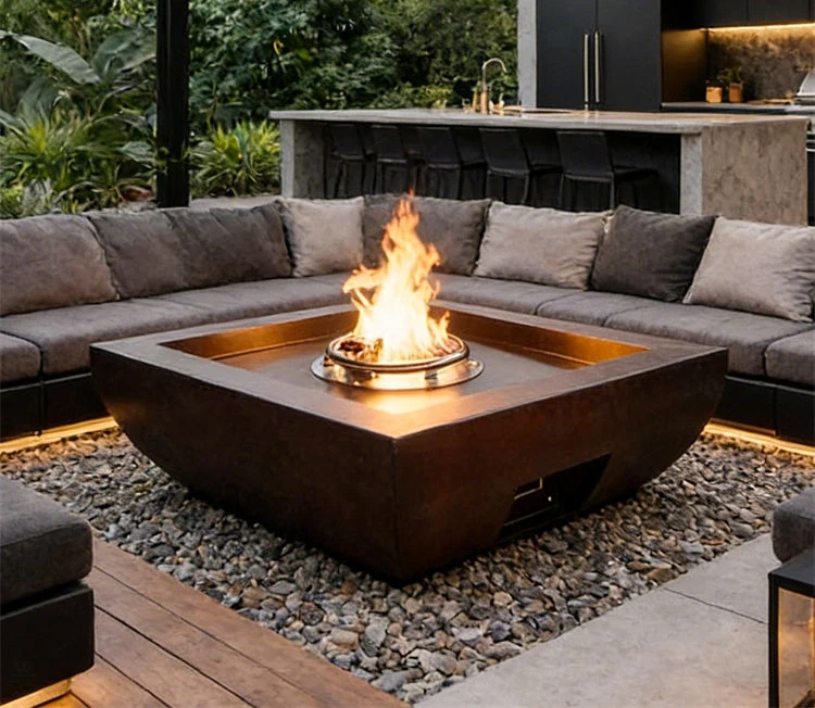 Factory Wholesale Suppliers Outdoor Gas Fire Pit Galvanize Steel Gas Fire Pits