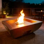 Galvanize Steel Outdoor Gas Fire Pit Natural Gas Patio Heaters and Propane Fireplace for Outdoor Places