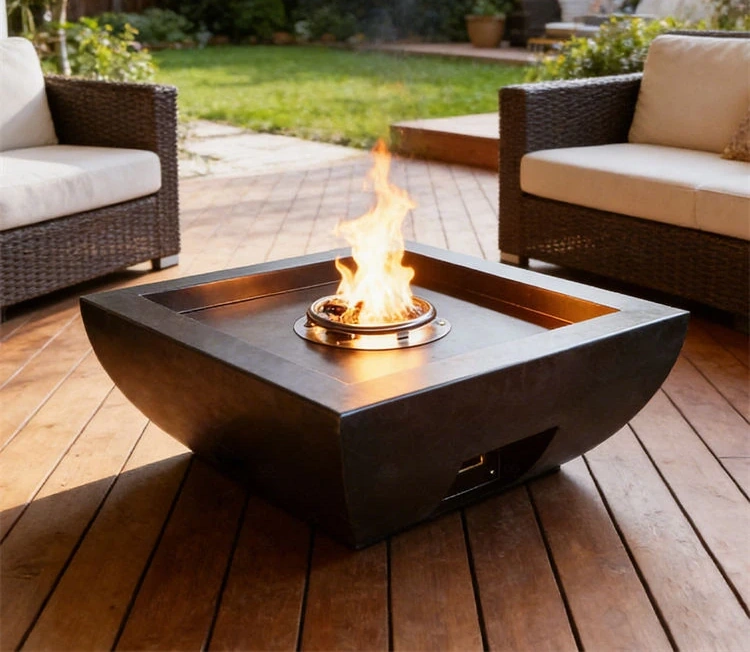 Outdoor Propane Gas Fire Pit Table Steel Galvanized Eco-Friendly