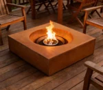 Outdoor Corten Steel Natural Gas Fire Pit Elegant Fire Pits for Outdoor Entertainment