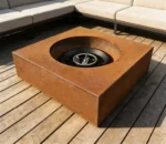 Outdoor Corten Steel Natural Gas Fire Pit Elegant Fire Pits for Outdoor Entertainment