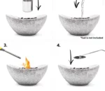 Hot Selling Small Portable Bio Ethanol Fireplace Tabletop Fire Pit for Concrete and Cement Veneer
