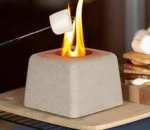 Hot Selling Small Portable Bio Ethanol Fireplace Tabletop Fire Pit for Concrete and Cement Veneer