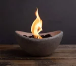 Hot Selling Small Portable Bio Ethanol Fireplace Tabletop Fire Pit for Concrete and Cement Veneer
