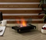 Natural Gas Fire Pit Tabletop Fireplace with Glass Gas Fire Pit on Sale Factory