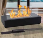 Large Rectangular Outdoor Indoor Fire Pit Table Top Fire Pit Bioethanol Fireplace Tabletop Fire Pit for Patio