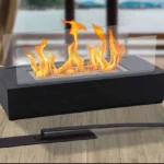 Large Rectangular Outdoor Indoor Fire Pit Table Top Fire Pit Bioethanol Fireplace Tabletop Fire Pit for Patio