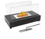 Large Rectangular Outdoor Indoor Fire Pit Table Top Fire Pit Bioethanol Fireplace Tabletop Fire Pit for Patio