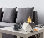 Large Rectangular Outdoor Indoor Fire Pit Table Top Fire Pit Bioethanol Fireplace Tabletop Fire Pit for Patio