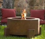 Custom Portable Small Fire Pit Bowl Concrete Table Top Fire Pit Indoor Bio Ethanol Concrete Fire Bowl