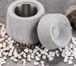 Custom Portable Small Fire Pit Bowl Concrete Table Top Fire Pit Indoor Bio Ethanol Concrete Fire Bowl