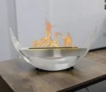 Indoor Tabletop Mini Portable Fire Place Stainless Steel Smokeless Fire Bowl Outdoor Table Top Gas Fire Pit