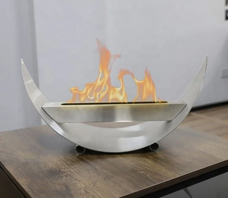 Indoor Tabletop Mini Portable Fire Place Stainless Steel Smokeless Fire Bowl Outdoor Table Top Gas Fire Pit