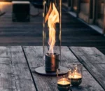 Indoor Tabletop Mini Portable Fire Place Stainless Steel Smokeless Fire Bowl Outdoor Table Top Gas Fire Pit