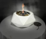 Concrete Modern Gas Mini Tabletop Fire Bowl Fire Pit for Indoor Use