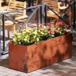 Decorative Corten Steel Planter Box Planters Corten Steel Flower Pot