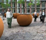 Decorative Corten Steel Planter Box Planters Corten Steel Flower Pot