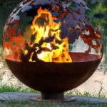 Outdoor Decoration Corten Steel Fire Sphere,Round Steel Fire Pit,fire Bowl