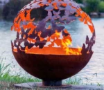 Outdoor Decoration Corten Steel Fire Sphere,Round Steel Fire Pit,fire Bowl
