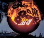Outdoor Decoration Corten Steel Fire Sphere,Round Steel Fire Pit,fire Bowl