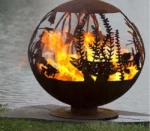 Outdoor Decoration Corten Steel Fire Sphere,Round Steel Fire Pit,fire Bowl