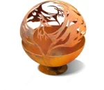 Corten Steel Metal Garden Sphere Fire Pit Elegant Outdoor Garden Decoration