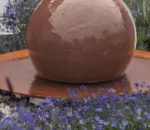 Corten Steel Metal Garden Sphere Fire Pit Elegant Outdoor Garden Decoration