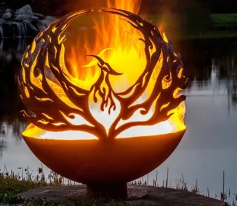 High Quality Corten Steel Fire Ball for Garden Stove Fire Pits for Warming Garden Ornaments
