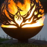 Luxury Round Globe Ball Fire Bowl Outdoor Wood Burning Smokeless Corten Steel for Garden Ornaments