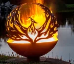 Factory Wholesale Corten Steel Fire Ball Pit Garden Ornaments