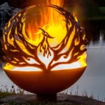 Factory Wholesale Corten Steel Fire Ball Pit Garden Ornaments