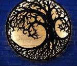 Metal Propane Fire Sphere Tree of Life Outdoor Spherical Garden Decorate Corten Steel Fire Pit Sphere for Garden Heating