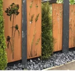 Modern Corten Steel Indoor Home Garden Laser Cut Fence Panels Outdoor Privacy Decorative Room Divider Metal Screen