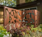 Modern Corten Steel Indoor Home Garden Laser Cut Fence Panels Outdoor Privacy Decorative Room Divider Metal Screen