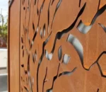 Outdoor Decorative Corten Steel Rusty Laser Cut Panels Garden Wall Ornament Metal Screen