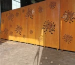Outdoor Decorative Corten Steel Rusty Laser Cut Panels Garden Wall Ornament Metal Screen