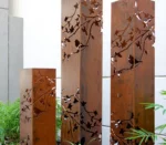Outdoor Decorative Corten Steel Rusty Laser Cut Panels Garden Wall Ornament Metal Screen
