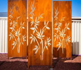 Laser Cut Decoration Garden Metal Corten Steel Screens