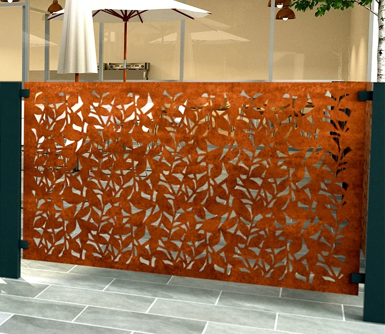 Corten Garden Fence Decorations Metal Fence Fences Panels