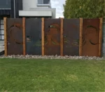 Corten Steel Decorative Laser Cut Metal Steel Screen Panels Perth Laser Cut Screen Fence Door Partition Plates Room Dividers