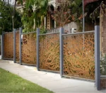 Corten Steel Decorative Laser Cut Metal Steel Screen Panels Perth Laser Cut Screen Fence Door Partition Plates Room Dividers