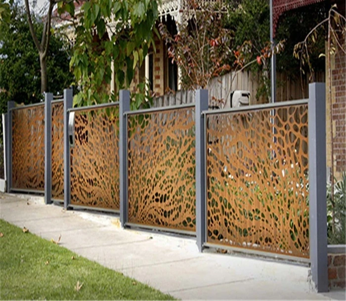 Corten Steel Decorative Laser Cut Metal Steel Screen Panels Perth Laser Cut Screen Fence Door Partition Plates Room Dividers