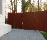 Metal Privacy Foldable Garden Screen, Garden Sliding Gate, Portable Garden Fence