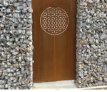 Metal Privacy Foldable Garden Screen, Garden Sliding Gate, Portable Garden Fence