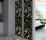 Custom Laser Cut Metal Room Divider Corten Steel Decorative Panel Privacy Screen Restaurant Partition