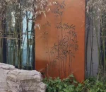 Metal Artwork Corten Steel Screen Weathering Corten Steel Laser Cutting Screen Garden Screening Corten Steel