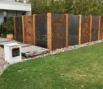 Garden Privacy Screen Corten Steel Folding Screen Privacy Screen Garden